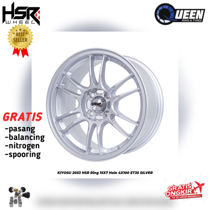 VELG RACING MIRIP ENKEI TULANG RPF R15 HSR KIYOSHI untuk mobil brio, jazz, agya, sigra, calya, city,