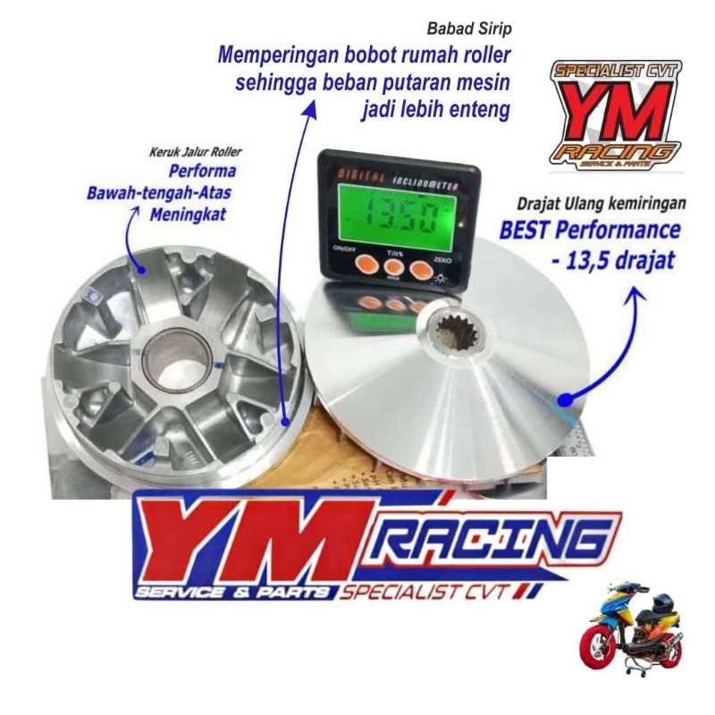 RUMAH ROLLER PLUS KIPAS M3 BUBUTAN / CUSTOM RUMAH ROLLER DAN KIPAS MIO Z | BUBUTAN RUMAH ROLLER TAMB