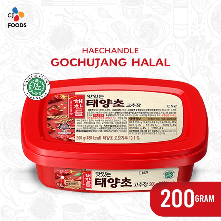 

[KODE A7B0K] Haechandle Saus Gochujang Halal MUI / Pasta Cabai Korea 200 Gram Halal MUI