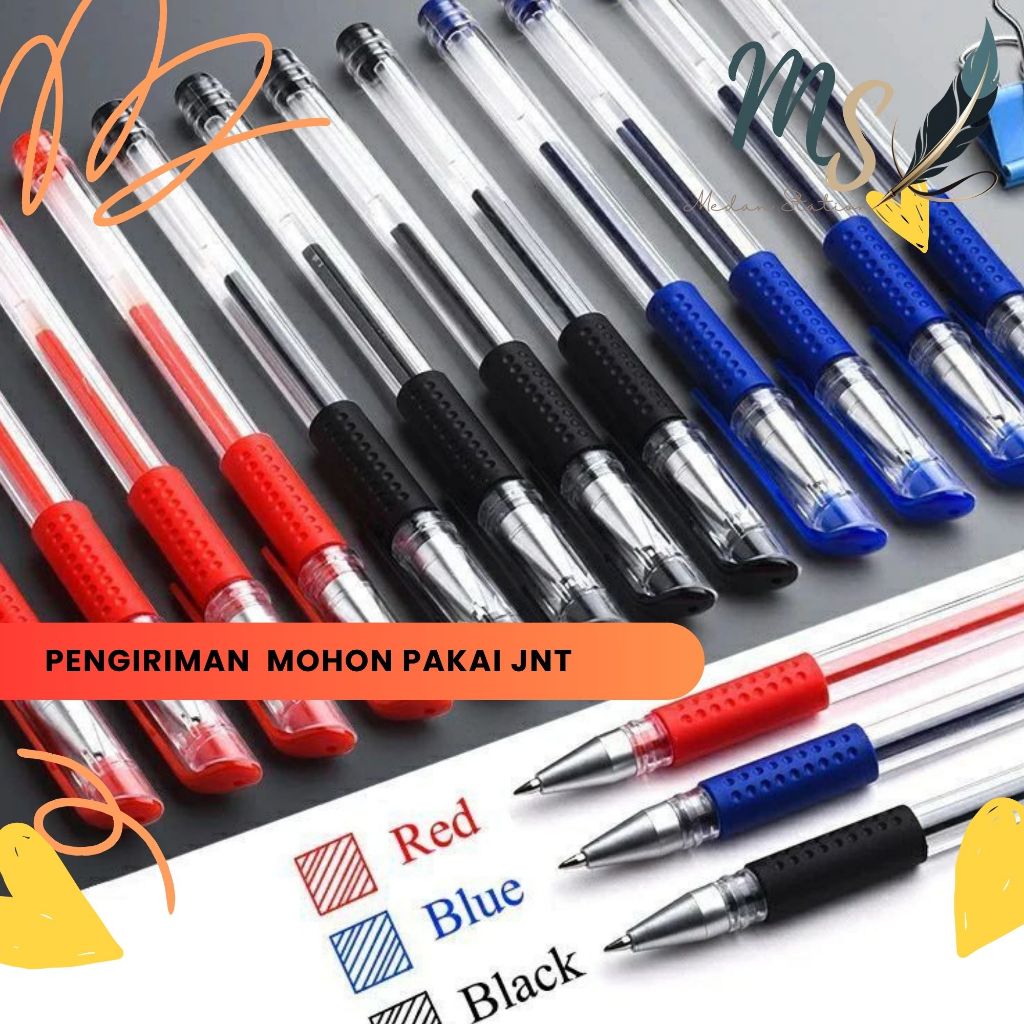 

Medan Station || Pen Gel Biru Hitam Merah / Pena tinta Gel