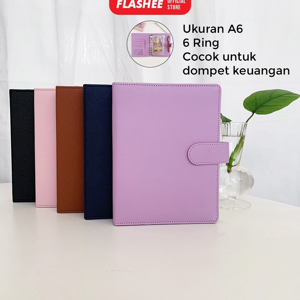 

Premium.. Binder Polos A6 6 Ring Eksklusif Flashee Agenda A6 Polos Binder Berkualitas Dompet Keuangan SBI