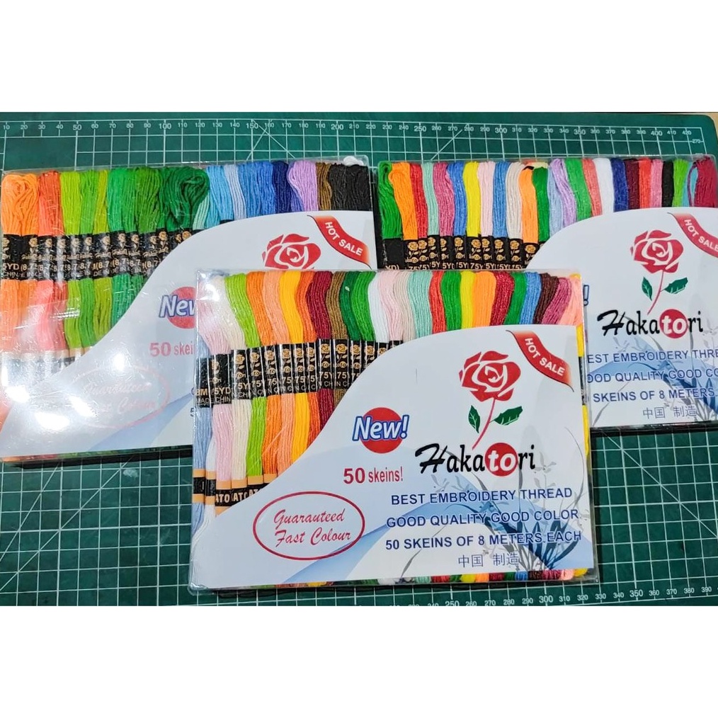 12.12 HARGA GROSIR Benang Sulam Hakatori / Benang Bordir Isi 50 Skein buruan