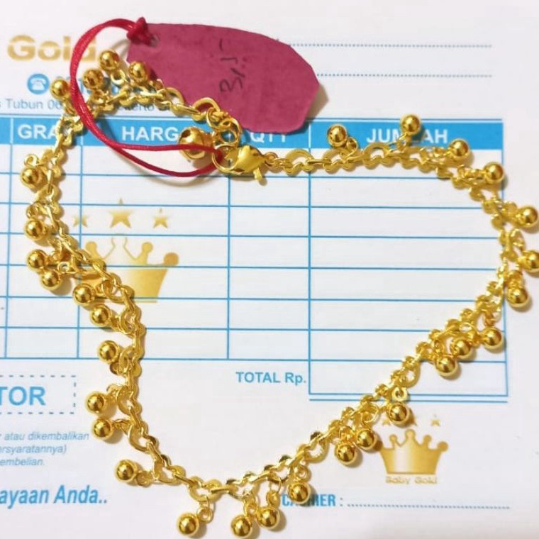 Kejar Promo gelang kaki india emas asli dapat surat dari toko