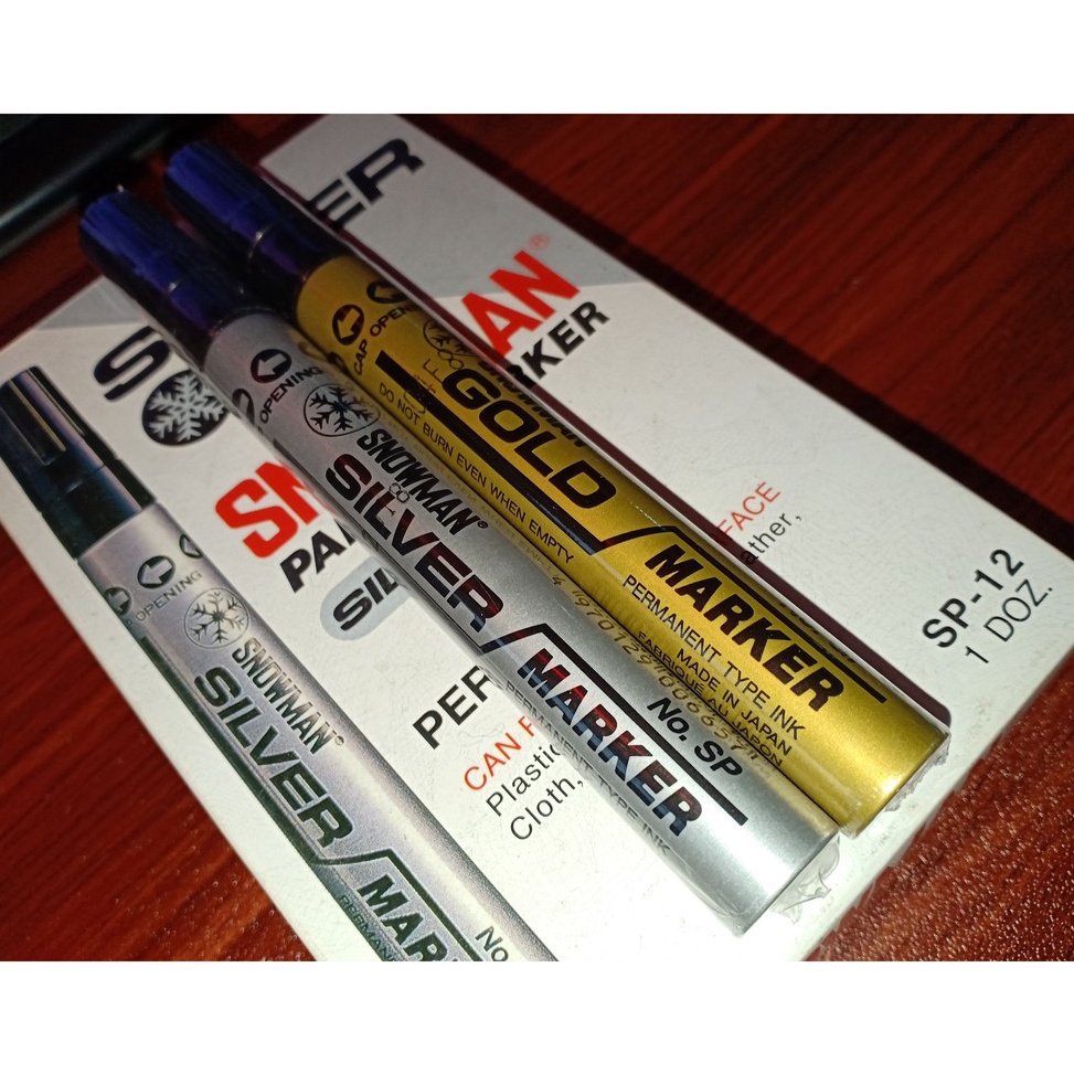 

↕ SPIDOL SNOWMAN MARKER SILVER / GOLD (EMAS) BESAR / PAINT MARKER ➳Jual