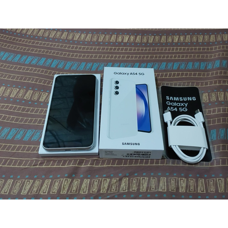 Second Samsung galaxy A54 5G 8/256 White Like New Garansi Panjang Sekali