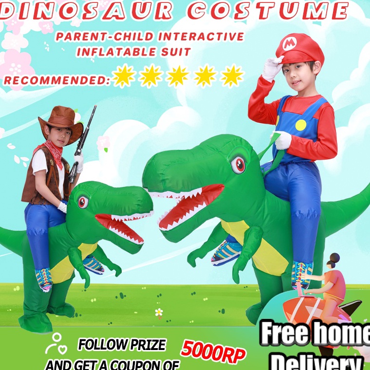 Trend Terbaru.. KOSTUM DINO / Kostum Dinosaurus Anak / Dinosaurus Tiup / Kostum Dinosaurus Tiup / Pa