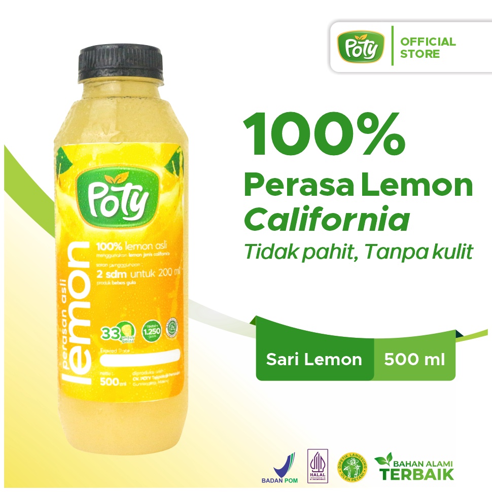 

[✼C17&] Sari Lemon / Air Lemon Murni Asli 100% untuk Diet Detox 500 ml POTY Recomended