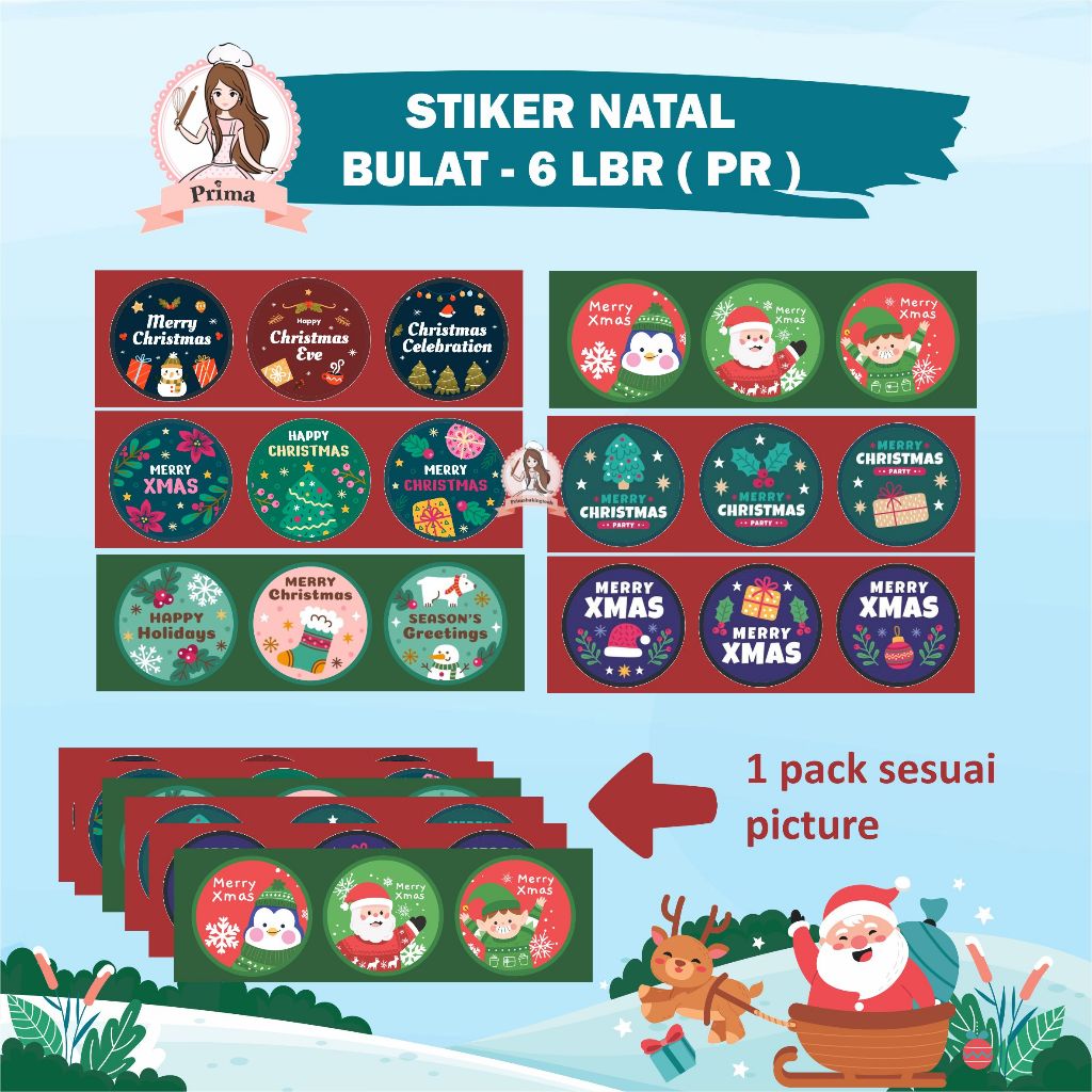 

Sticker - Natal 6lembar