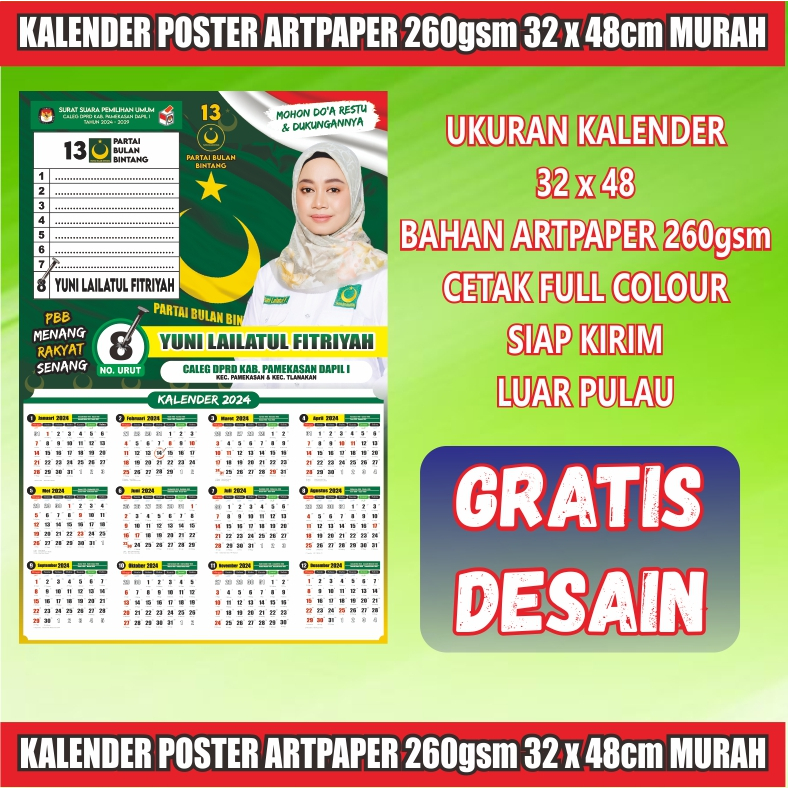 

KALENDER POSTER ARTPAPER 260gsm