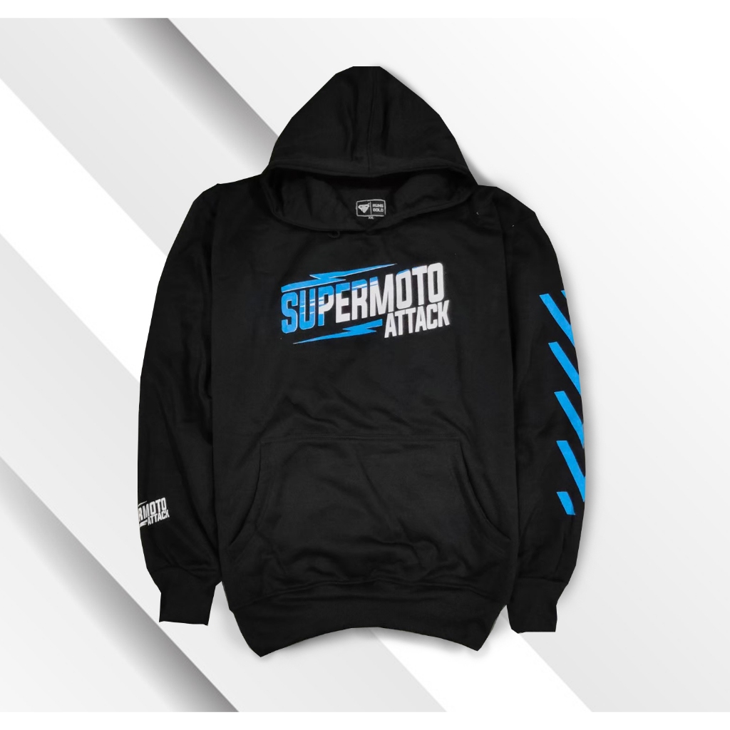 Hoodie SUPERMOTO ATTACK M L XL XXL Sweater Hoodie Supermoto KLX, CRF Sweater Jaket Sunmori Hoodie su