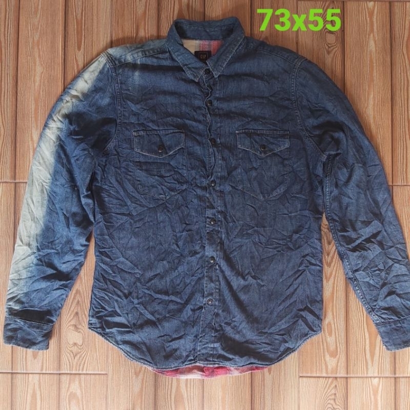 kemeja denim GAP second Size XL