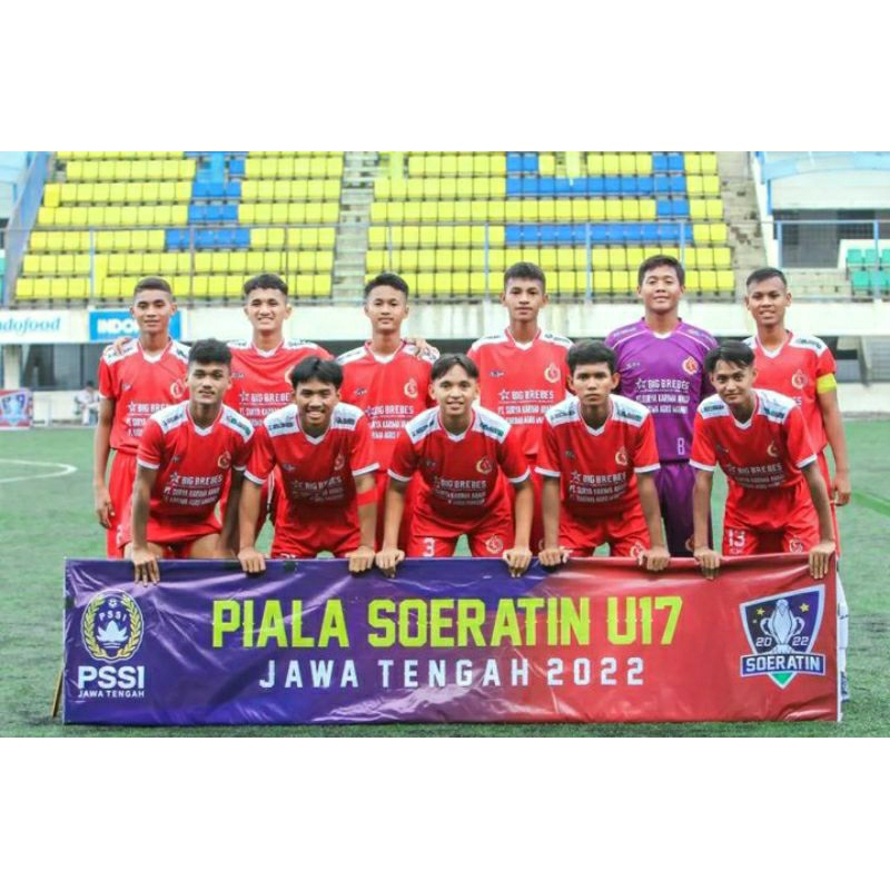 SETELAN DEWASA PERSAB BREBES AWAY MERAH JERSEY CELANA PRINTING LOKAL