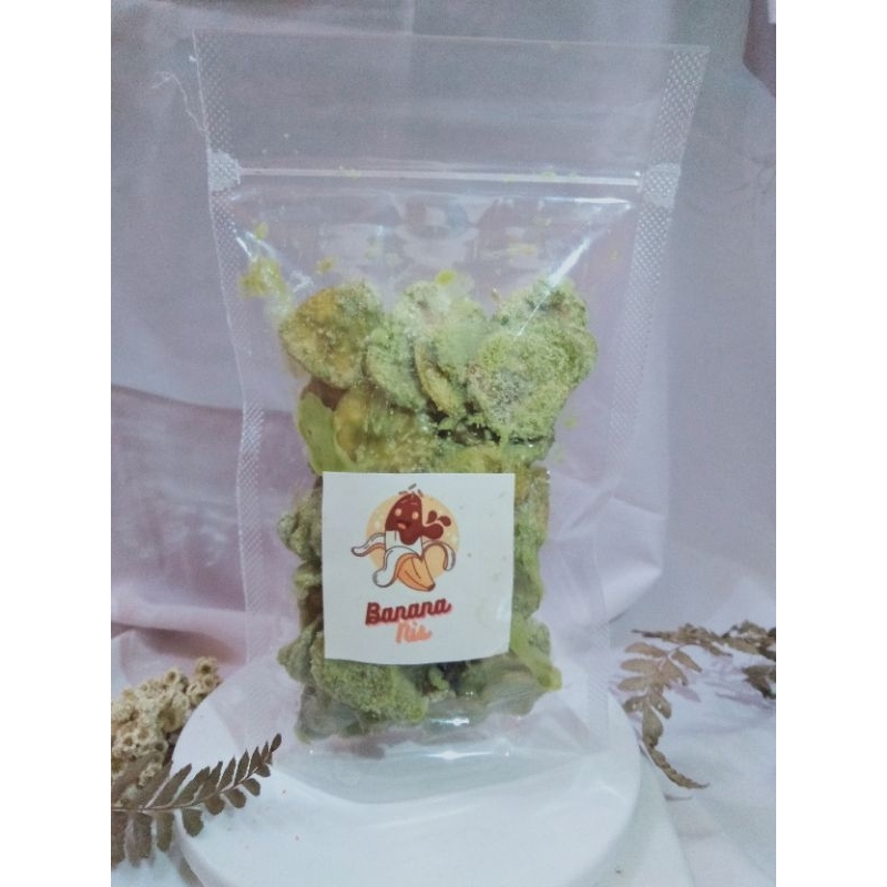 

Banana chips Greentea ( keripik pisang teh hijau )