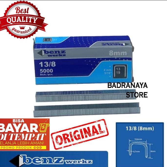 

[☏G33$] Isi Staples Tembak uk. 13/8 cocok untuk pengerjaan Jok Motor Mobil Sofa Funiture Kayu Kardus Stepler Promo Termurah