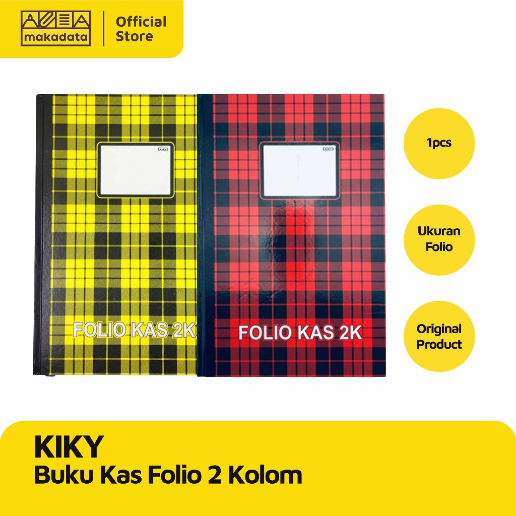 

BUKU HARDCOVER FOLIO KAS 2 KOLOM KIKY 100 LEMBAR MURAH