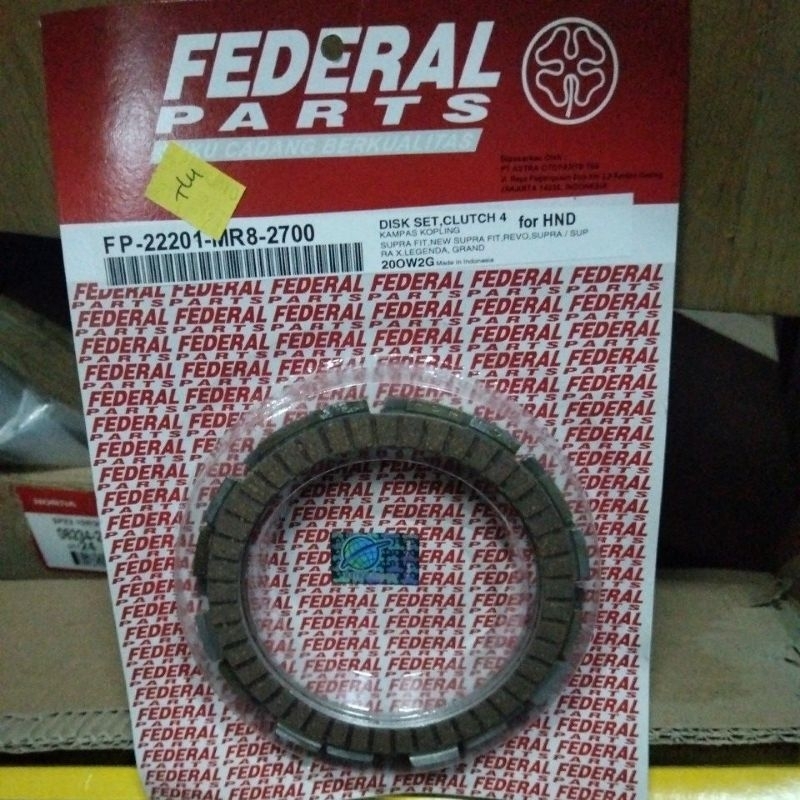 Kampas Kopling FEDERAL kanvas Plat Kopling Astrea Grand Legenda Supra X 100 Fit New Impressa Revo La