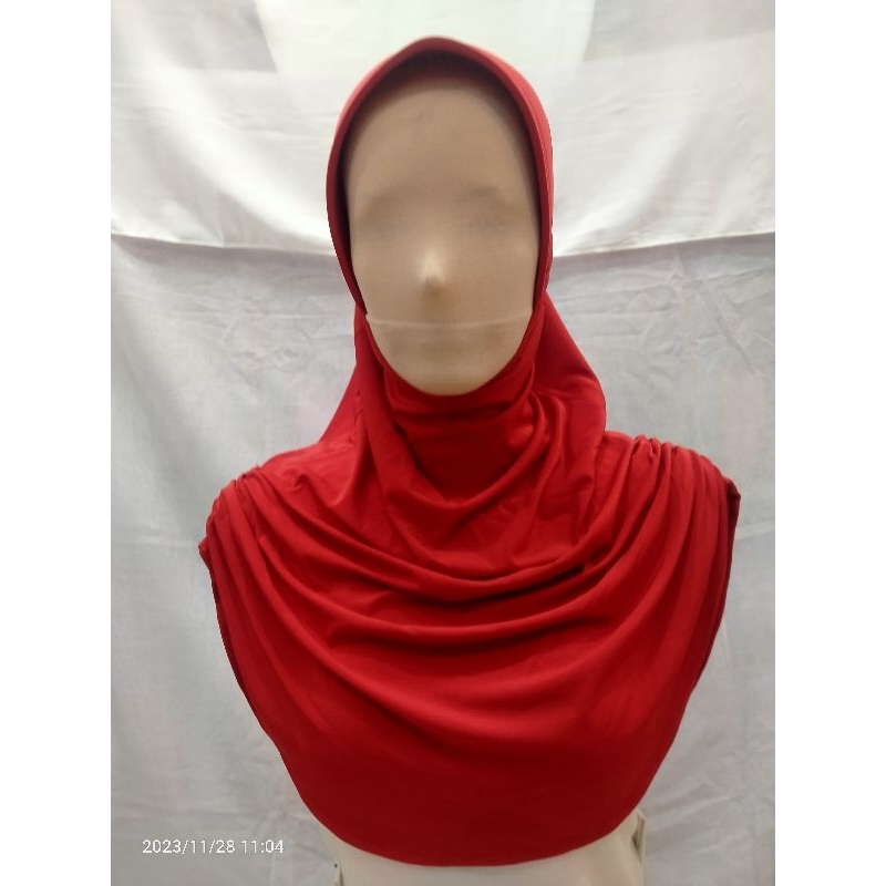 bergo instan kerut kanan kiri