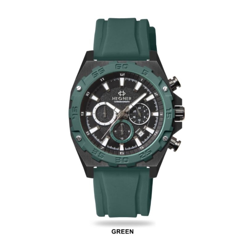 jam tangan pria hegner 1671 rubber free box