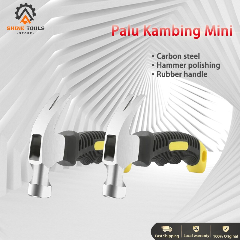 Palu Mini Palu Cebol Palu 8 oz Kambing Cebol Gagang Karet Claw Hammer