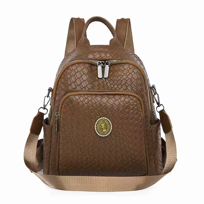 TAS RANSEL GENDONG GEMBLOK PUNGGUNG BACKPACK FASHION IMPORT WANITA CEWEK PEREMPUAN KULIT TEBAL MOTIF