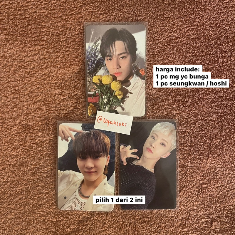 seventeen mingyu your choice one side yc bunga kembang seungkwan ld kpopmerch face the sun fts hoshi