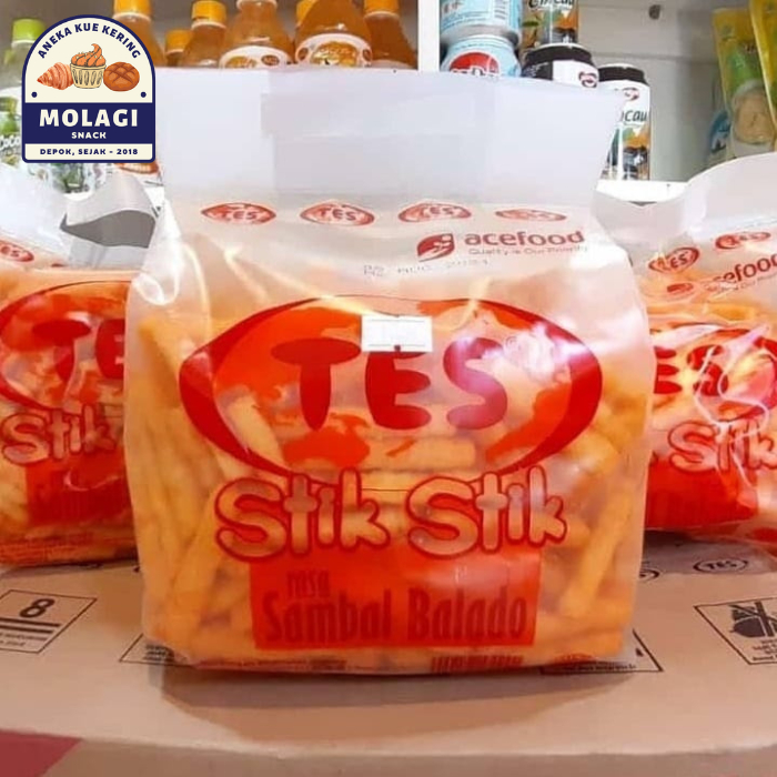 

Stik Sambal Balado TES / Stik Pedas TES 225 Gram - Molagi Snack