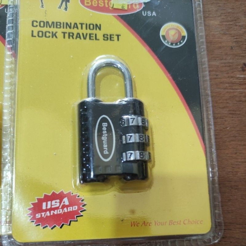 kunci gembok angka ( kode) / kunci gembok bestguard ( angka) harga 1 pc