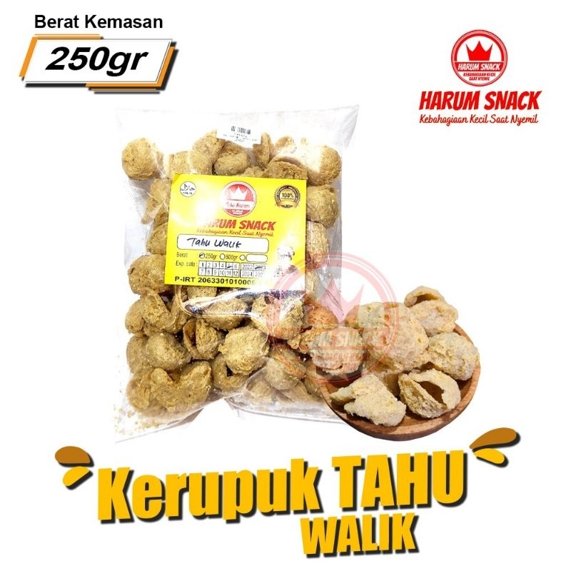 

KERUPUK TAHU WALIK 250 gram [Harum Snack Official]