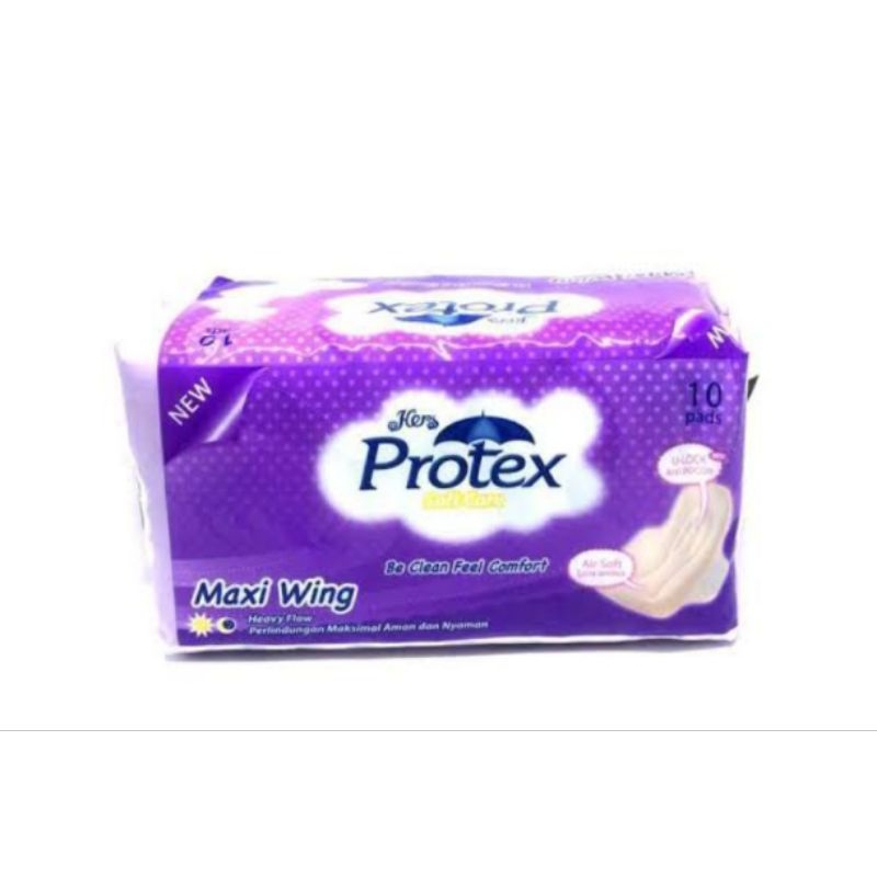 Hers Protex Maxi Wings isi 10 / Protex ungu isi 10 / Pembalut wanita
