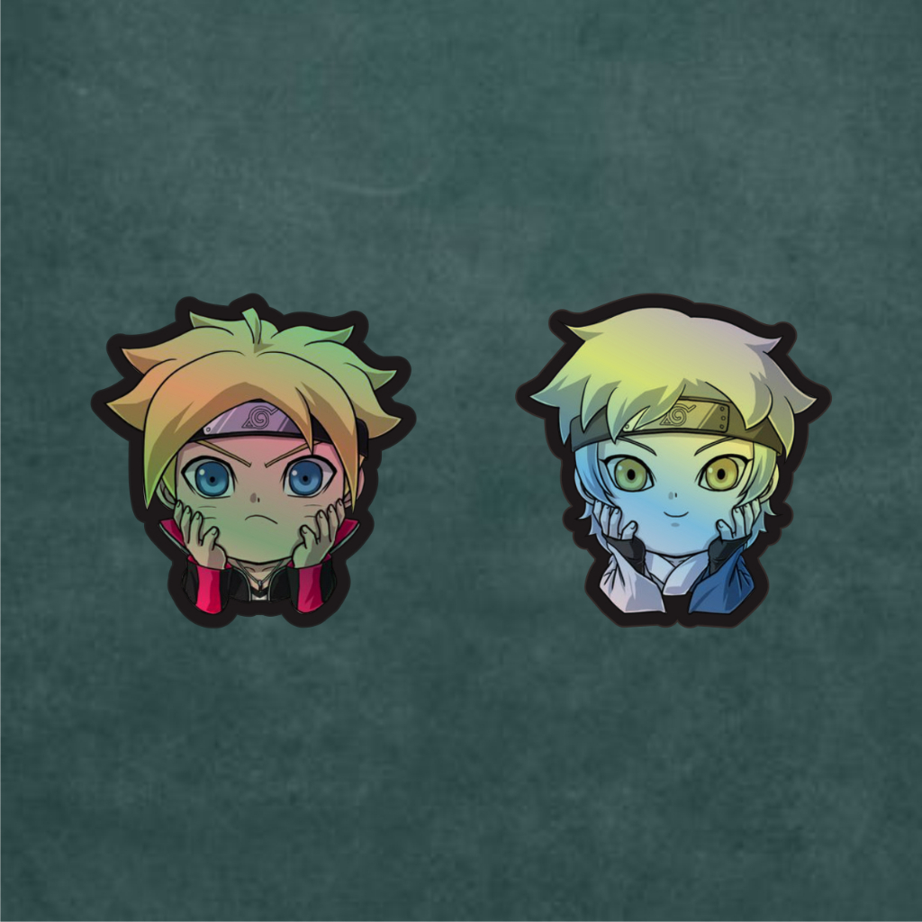 

Stiker Anime Hologram Boruto X Mitsuki Boruto Case Hp dan Laptop 7 Cm