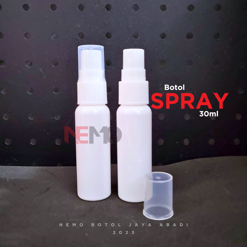 Botol Spray 30ml Putih Solid | Botol Parfum Spray 30 ml