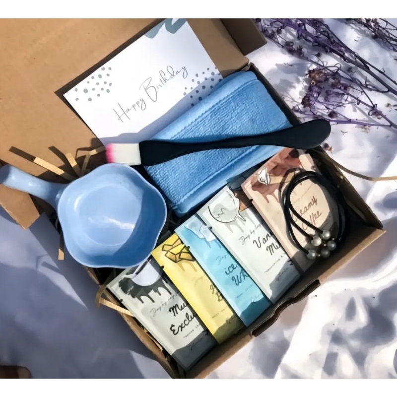 HADIAH GIFT BOX SKINCARE MASKER LEA GLORIA/ KADO SKINCARE CEWE /HAMPRES SKINCARE