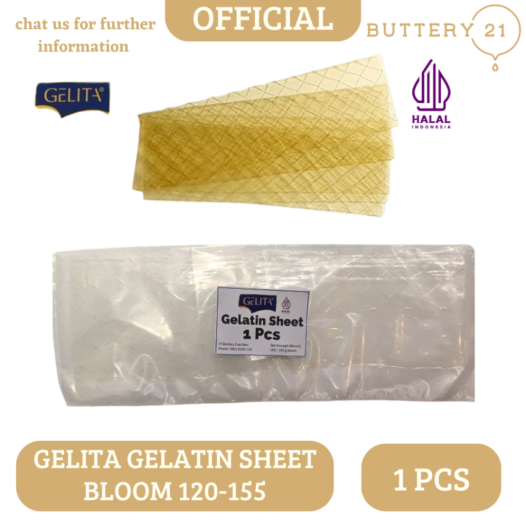 

GELITA GELATIN SHEET LEMBARAN HALAL 1 LEMBAR / GELATIN LEMBARAN / GELATIN HALAL