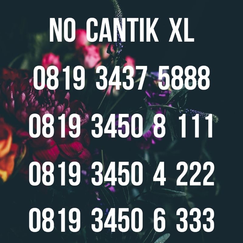 No Cantik XL Seri Triple Plus Bonus Kuota 3GB