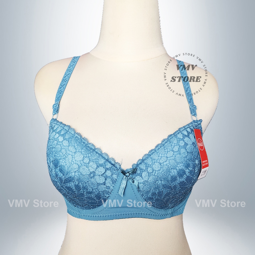 Bh Kawat Busa Tebal Misslily B 465 Cup B Kait 3 Motif Brukat Lace Renda Bh Wanita Pakai Kawat