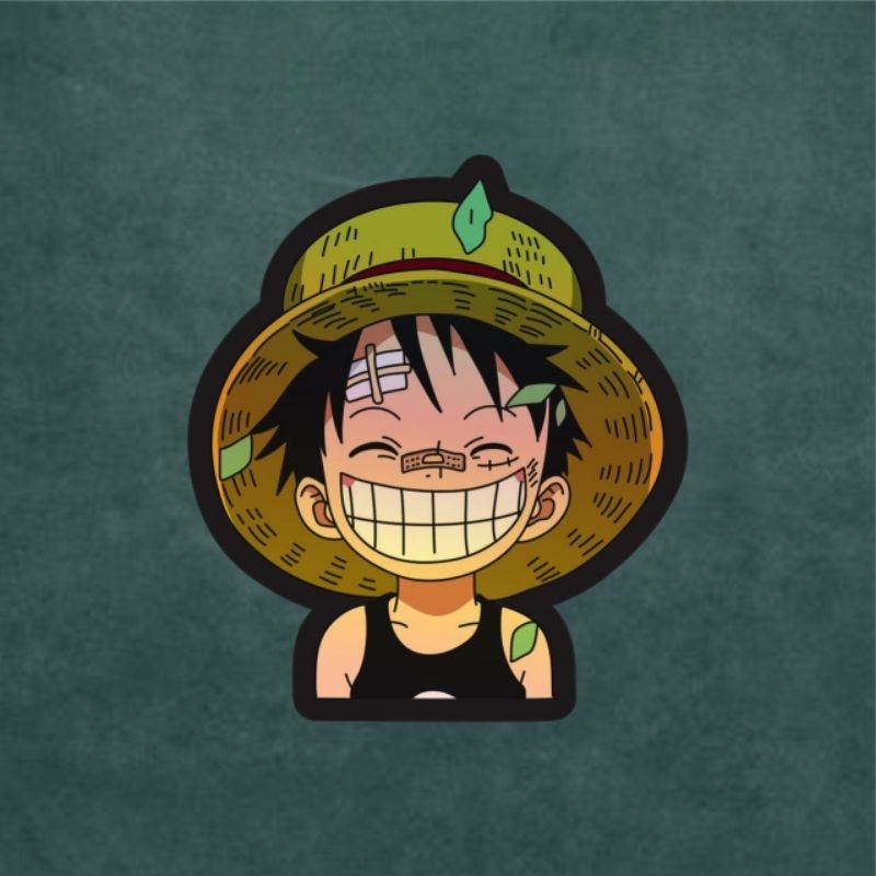

Stiker Anime Hologram Monkey D Luffy One Piece Case Hp dan Laptop 7 Cm