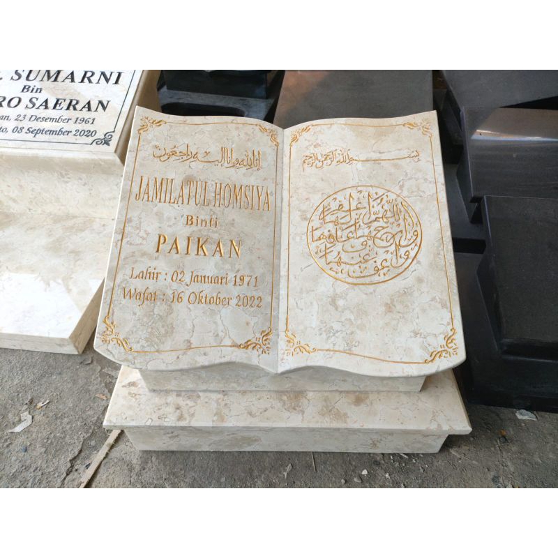 Nisan Marmer Murah Nisan Makam Marmer Prasasti Batu Nisan Kijingan Murah Nisan Duduk Marmer Nisan Ma