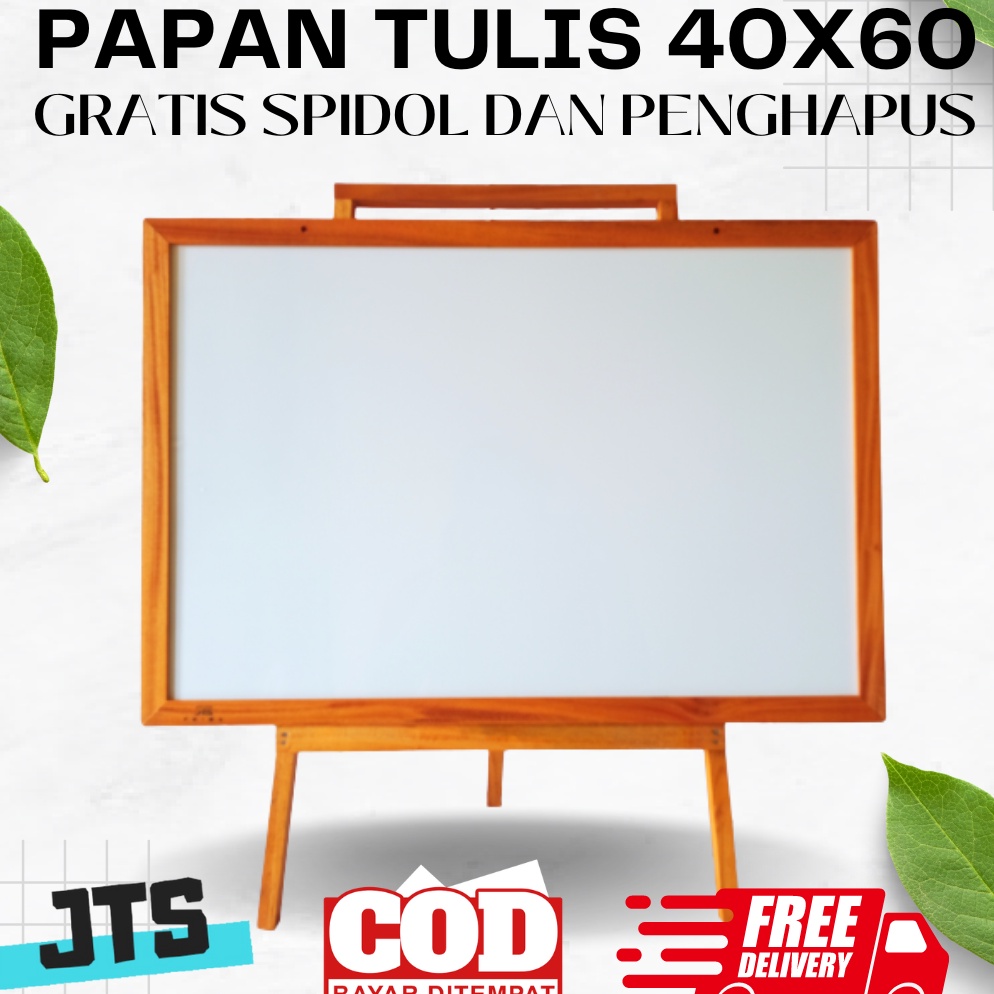 

[KODE PRODUK 96CJP3845] 1 Set Papan Tulis / White Board Ukuran 40X60 (GRATIS SOL & PENGHAPUS)