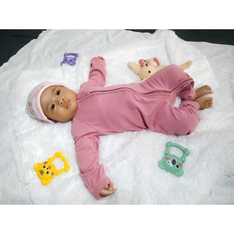 Romper bayi azayla dusty rose