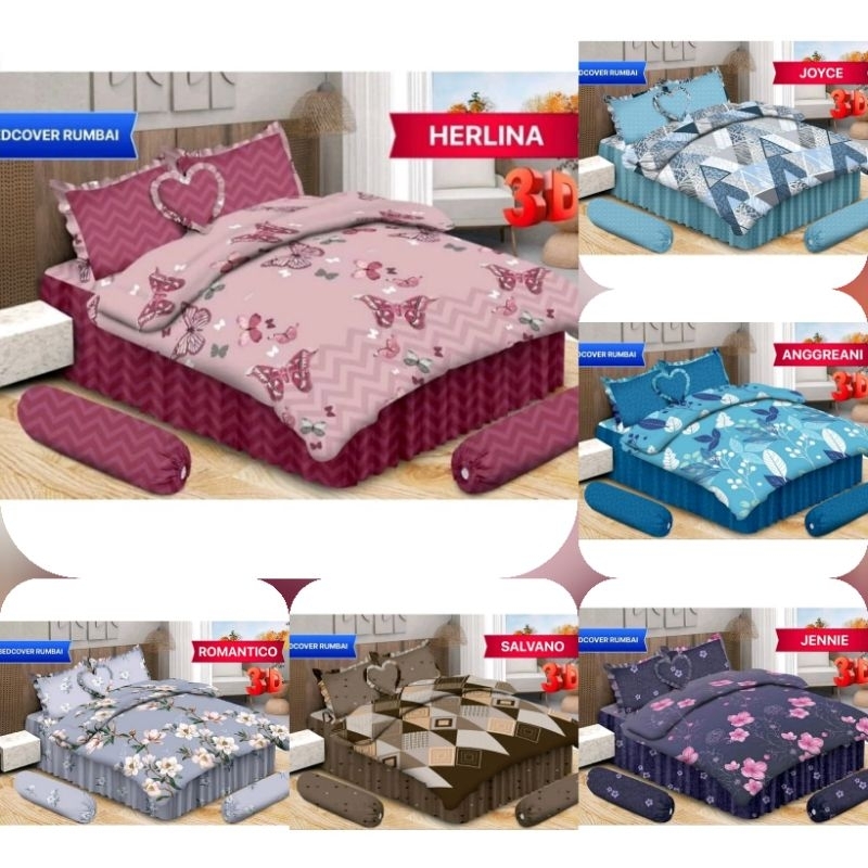 Bedcover Set Bonita Rumbai Uk 180x200 / Bed Cover Bonita Sprei Rumbai Uk 180x200