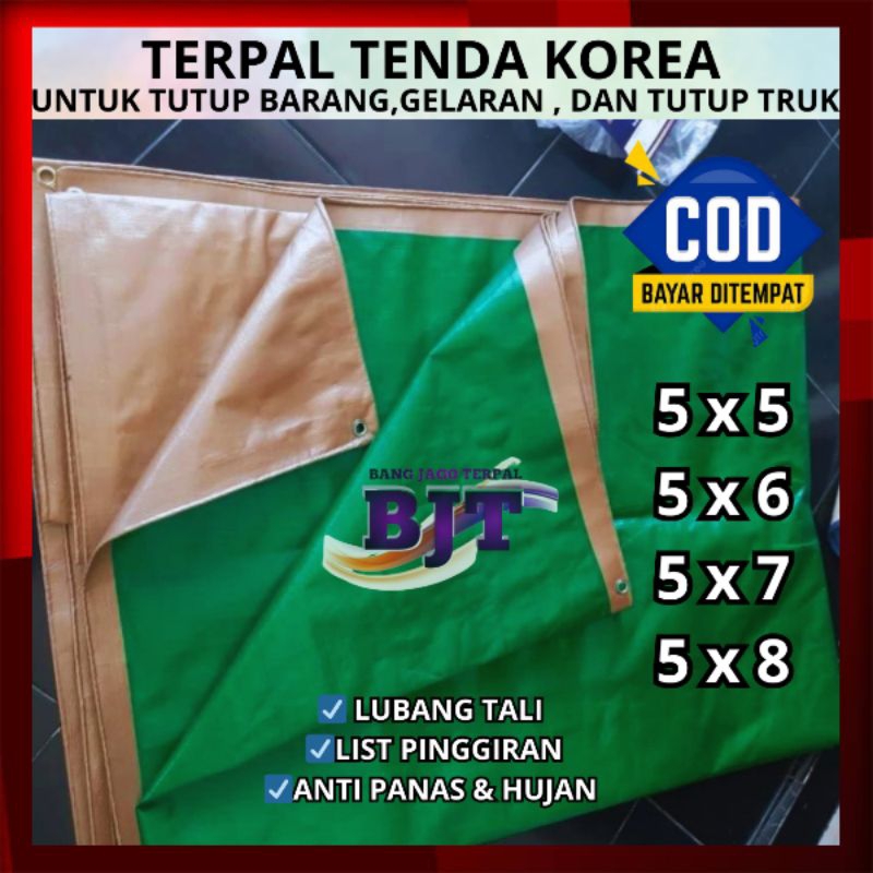 Terpal Tebal Korea 5x7 5x6 5x5 Type A8 A12 A15 A20 Tutup Truk Tenda Jemuran Anti Panas Pelindung Bar