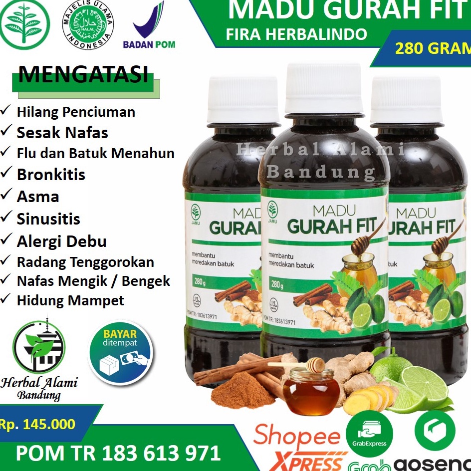 

QR7U8 Madu GURAH FIT Mengatasi Bronkitis Sinusitis Radang Tenggorokan Batuk Menahun dan Asma 7284