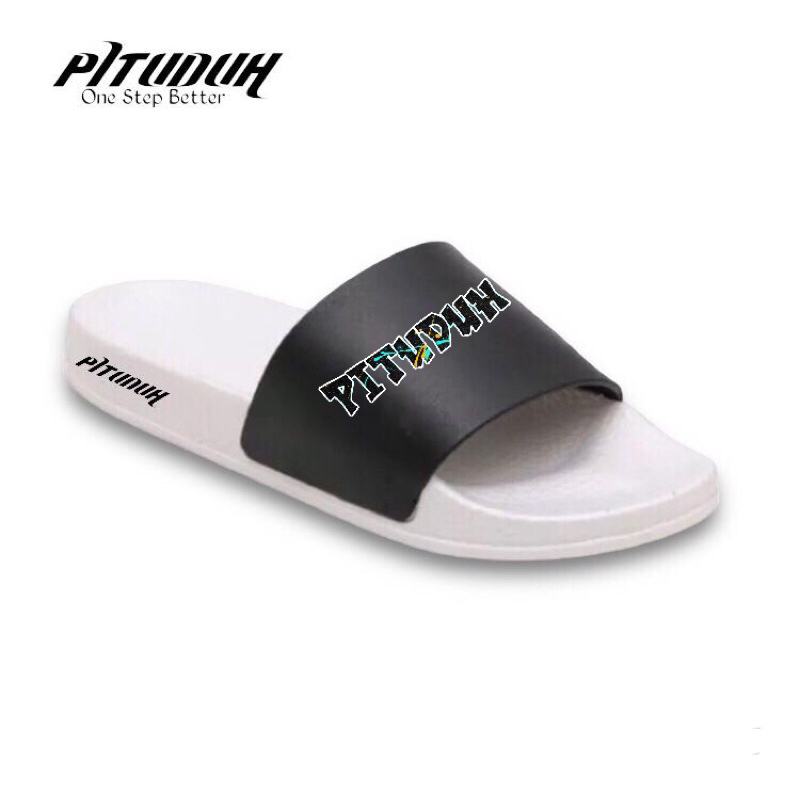 sandal pituduh original sol putih sandal slideon, sandal selop tanpa lem. sandal pria wanita origina