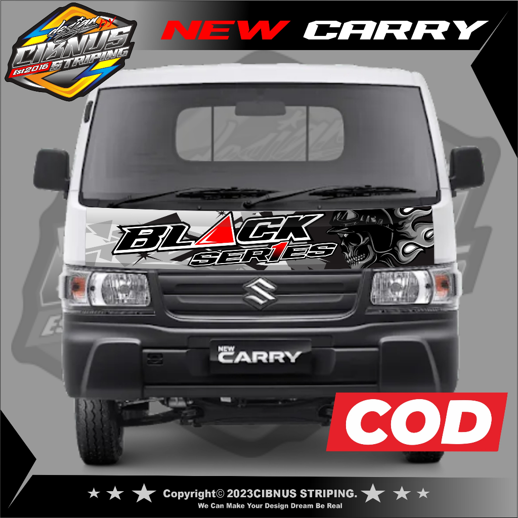 Stiker Kabin PickUp New Carry.Decal Cabin Depan New Carry