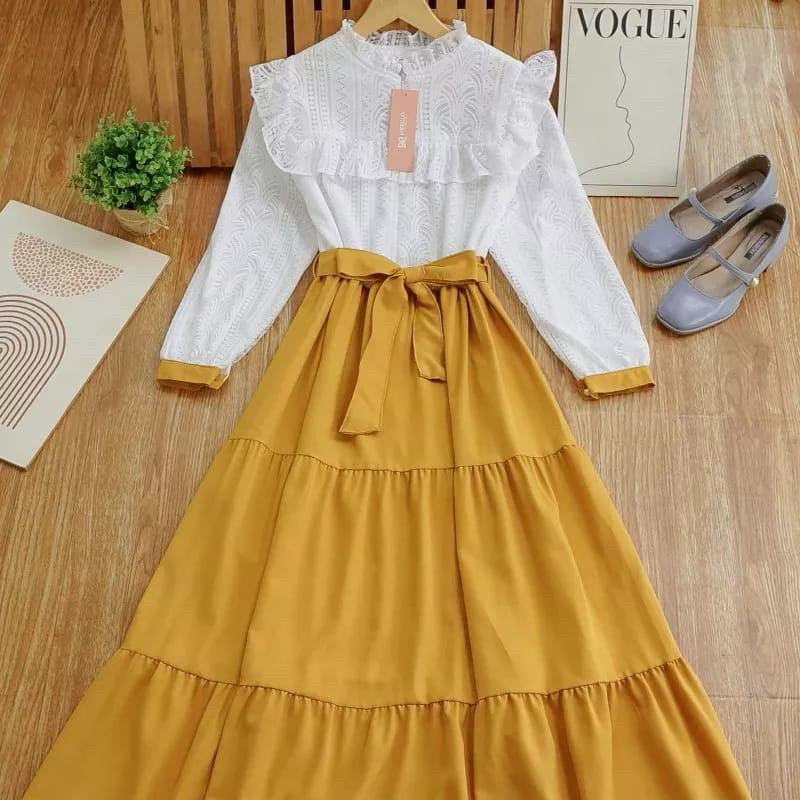 DRESS EMELYN CRINGKLE MIX BRUKAT