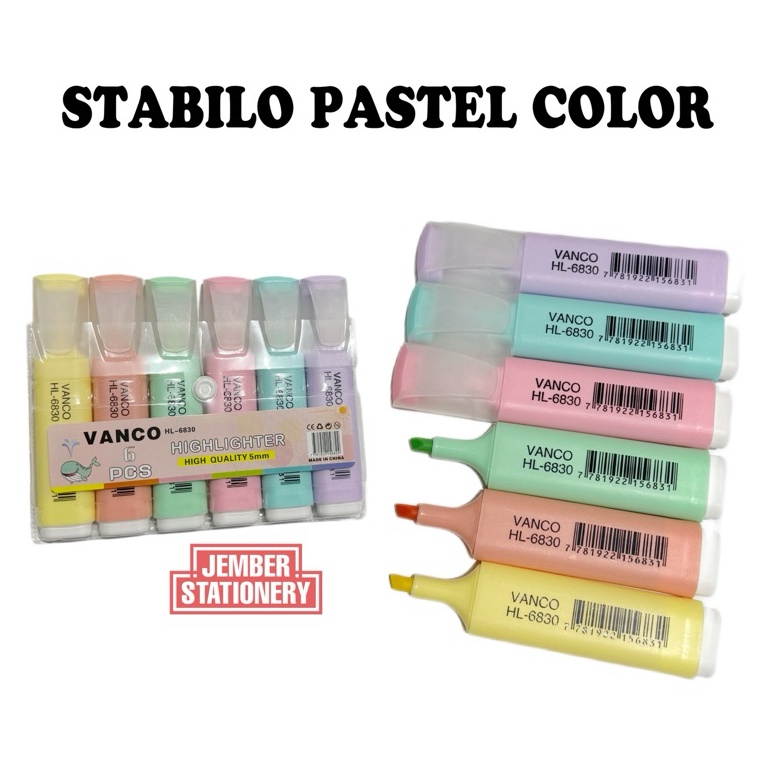 

Promo (6pcs) Stabilo Vanco Pastel Color 40