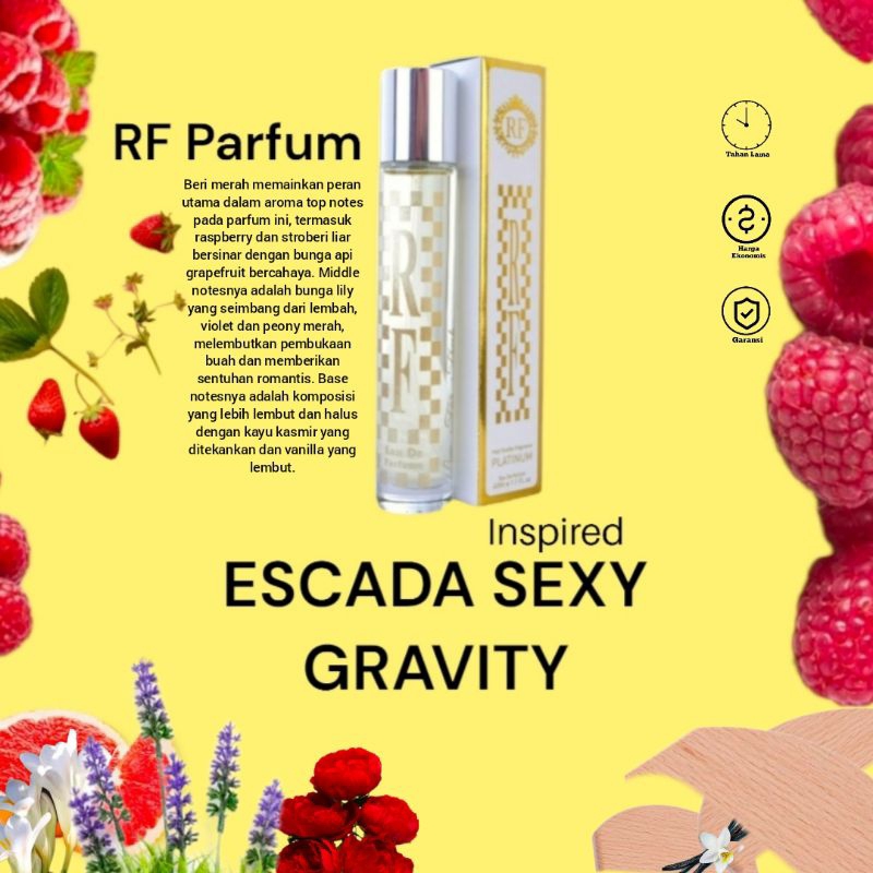 RF Parfum Wanita/Pria Tahan Lama Escada Sexy Gravity Wangi Aroma Segar Parfume Premium Original Bibi