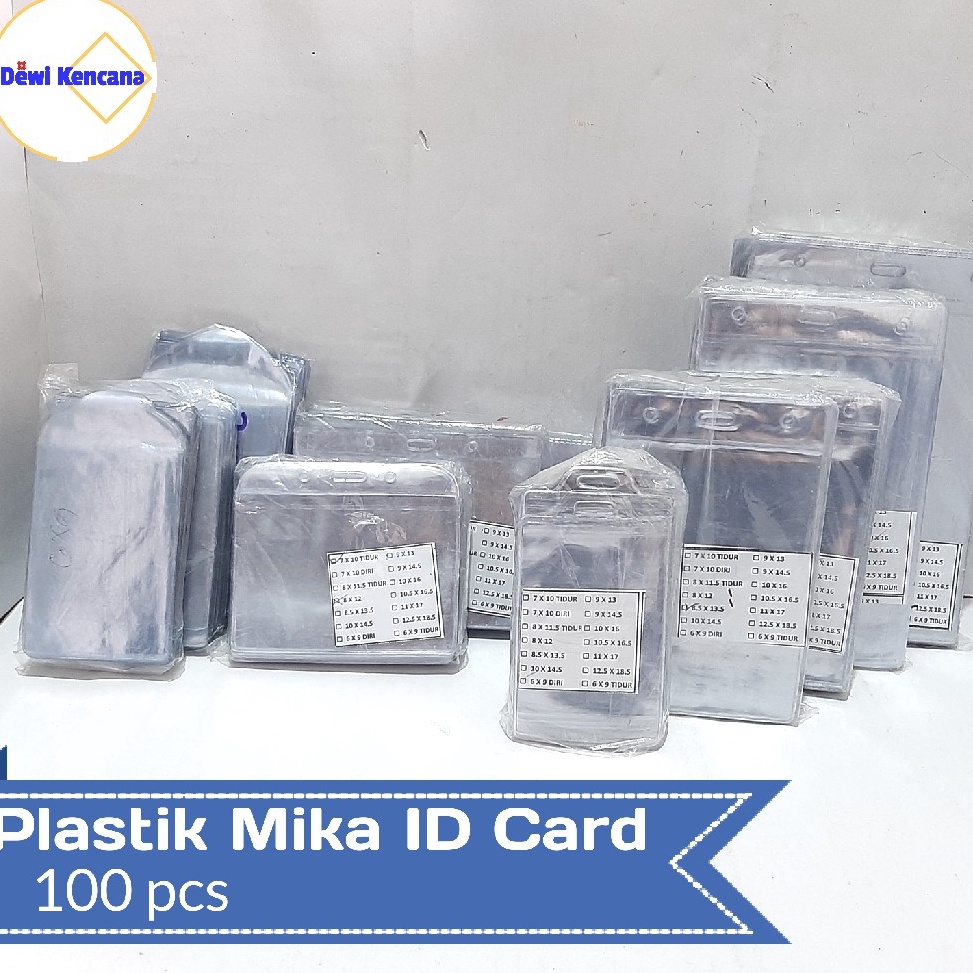 

Plastik Mika Name Tag ID Card 100pcs 9440