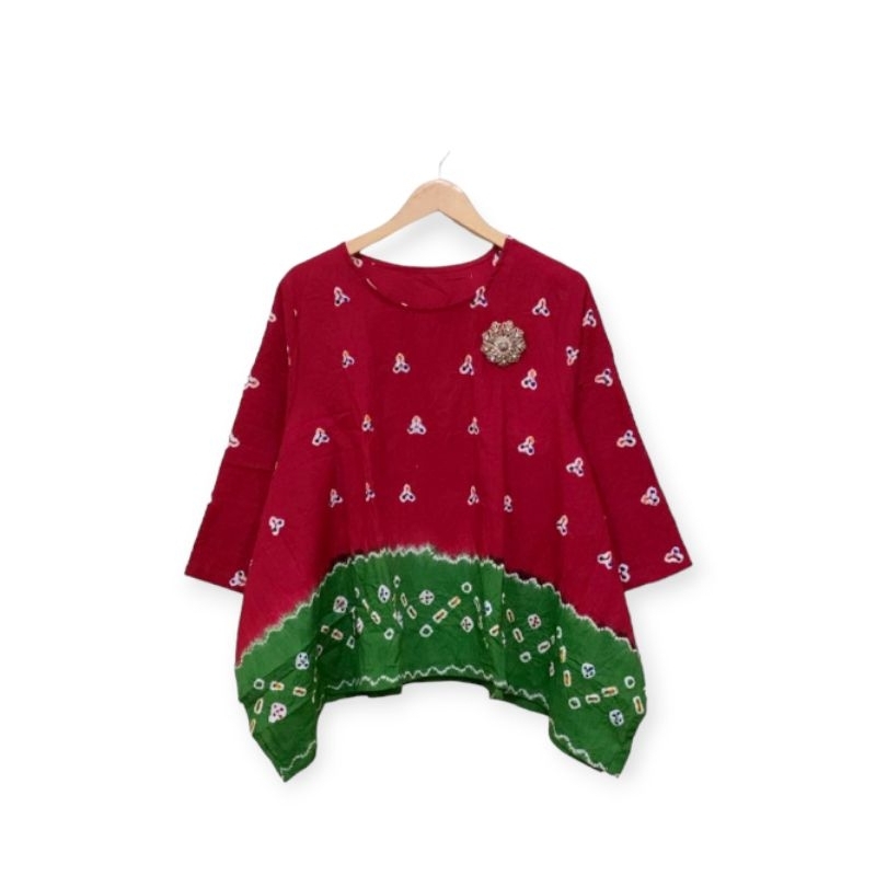 Spesial Natal Blus Christmas Jumputan Kebaya Kutubaru Jumputan Kartini Jumputan 2tone Premium Kebaya