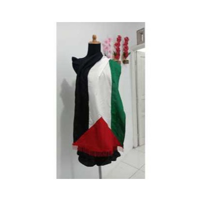 Syal palestine ukuran 125cm x 50cm slayer palestina kain katun mikro